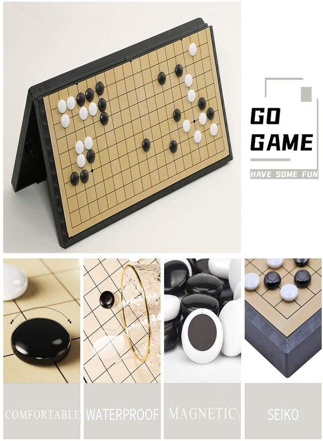 Luoyer 11 inch Go Game Set Magnetic Folding Board Game Portable Traditional Chinese Weiqi Set with Magnetic Stones for Adults Travel Gomoku - Image 2